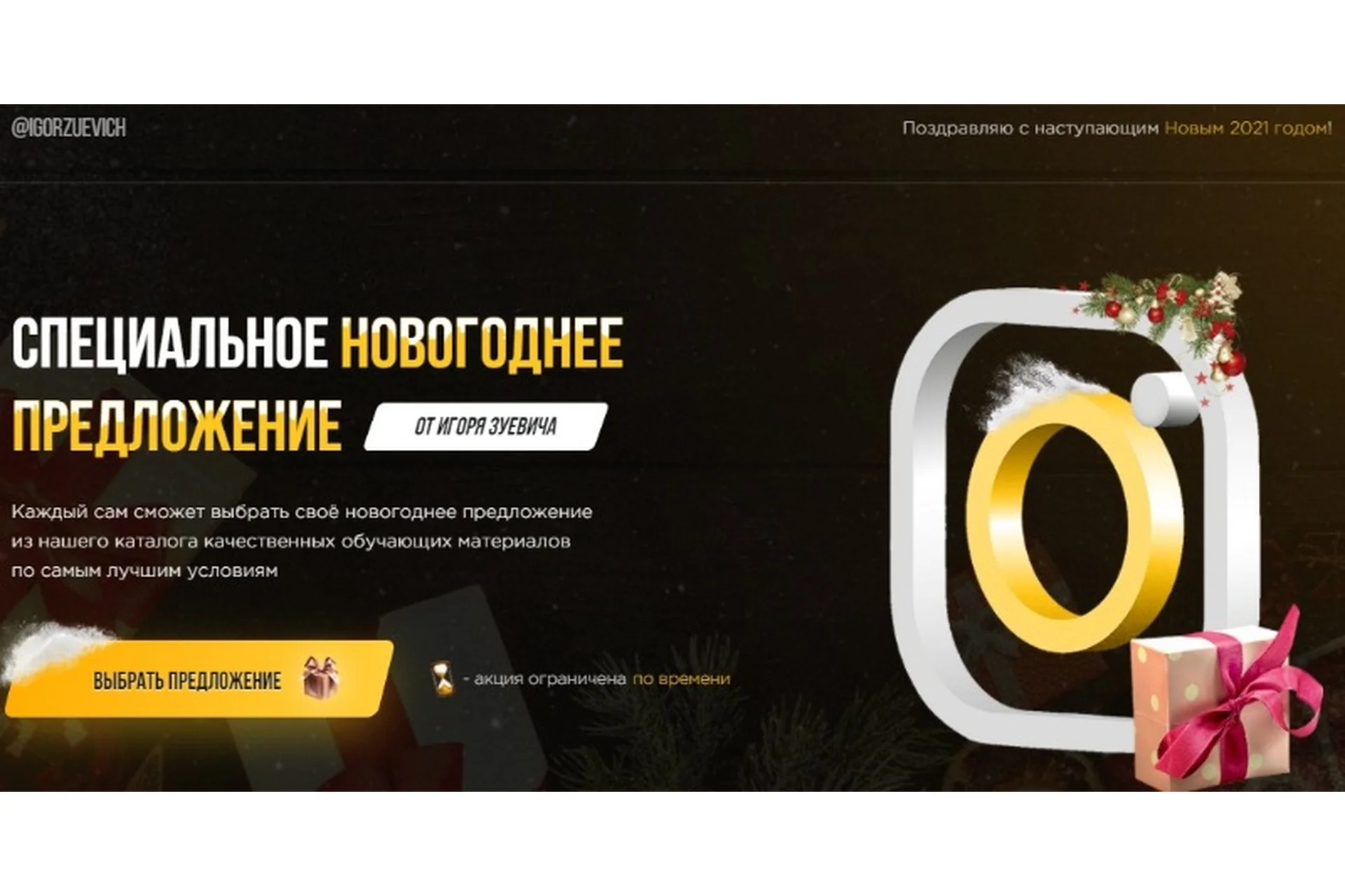 Специальное новогоднее предложение 2021. Тариф «Хочу Все» (Игорь Зуевич), фото 1 из 1.