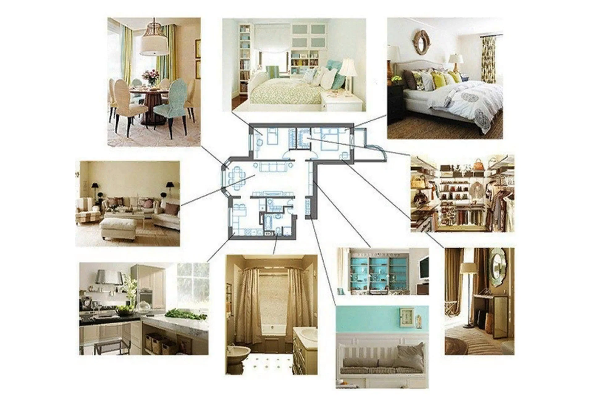 Дизайн-проект интерьера в 3 шага. Коллаж-визуализация интерьера (Анна Луговская), фото 1 из 1.