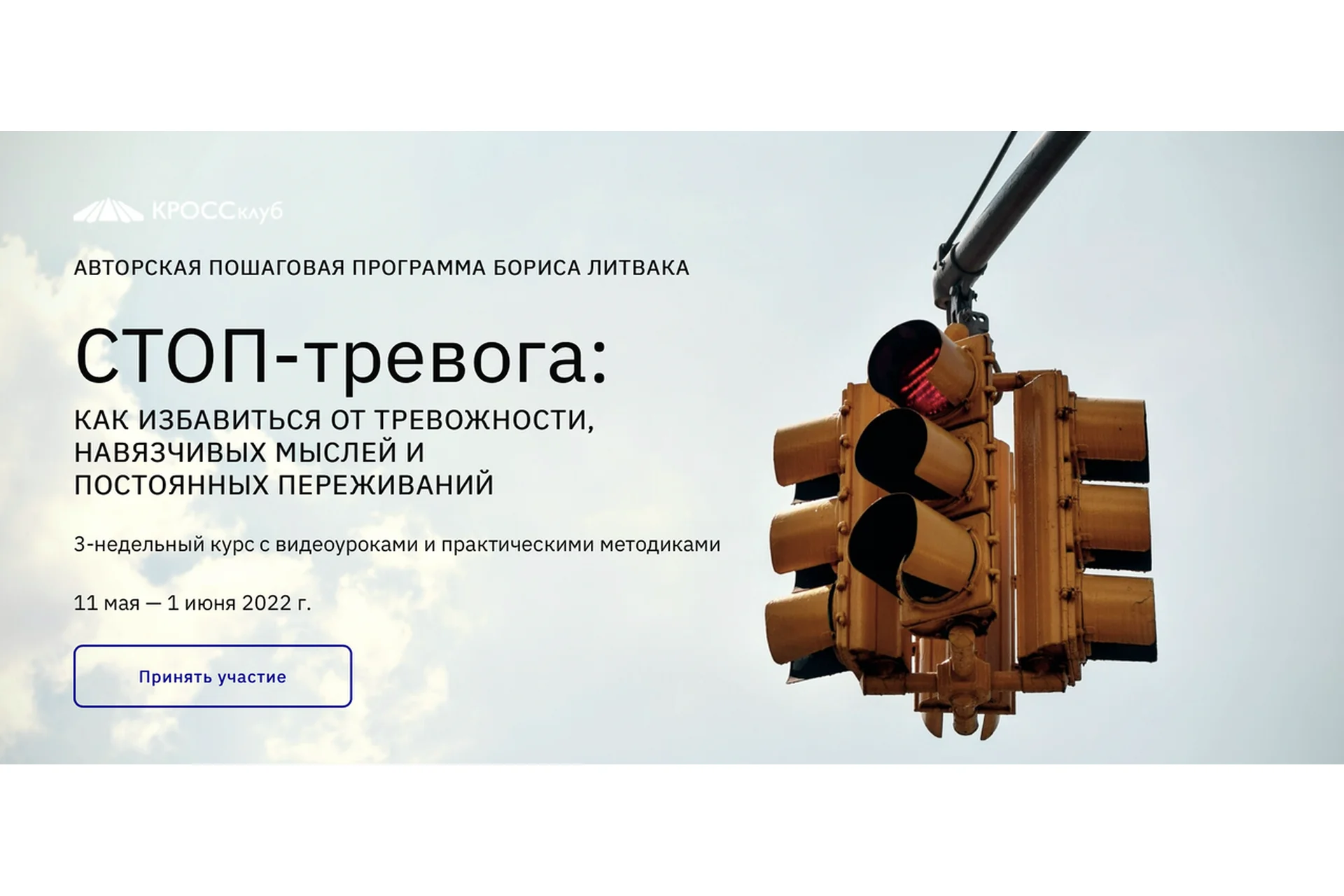 [КроссКлуб] Стоп-тревога. Как избавиться от тревожности, навязчивых мыслей (Борис Литвак), фото 1 из 1.