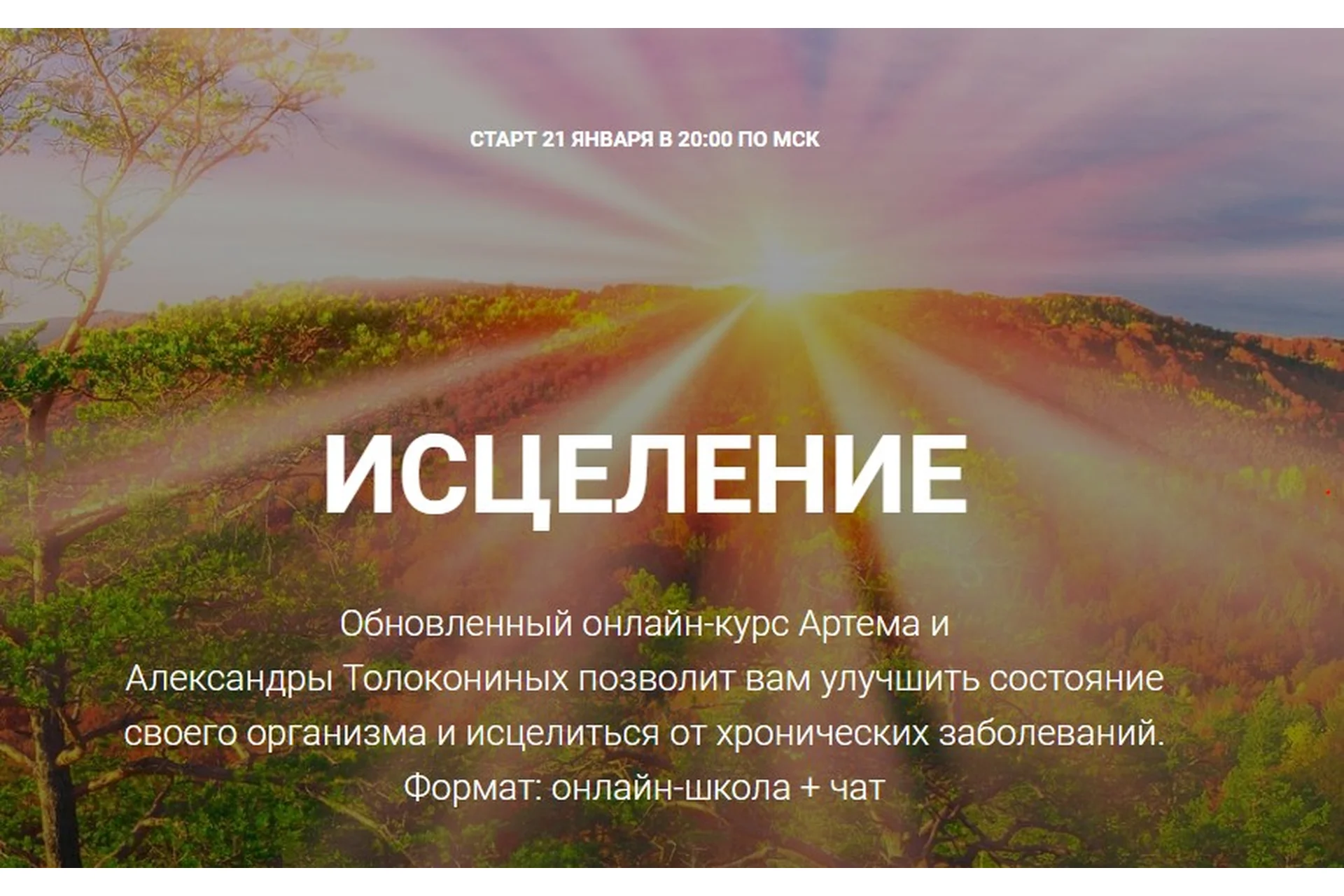 Исцеление, 2020. Тариф «Стандарт» (Артем Толоконин, Александра Толоконина), фото 1 из 1.