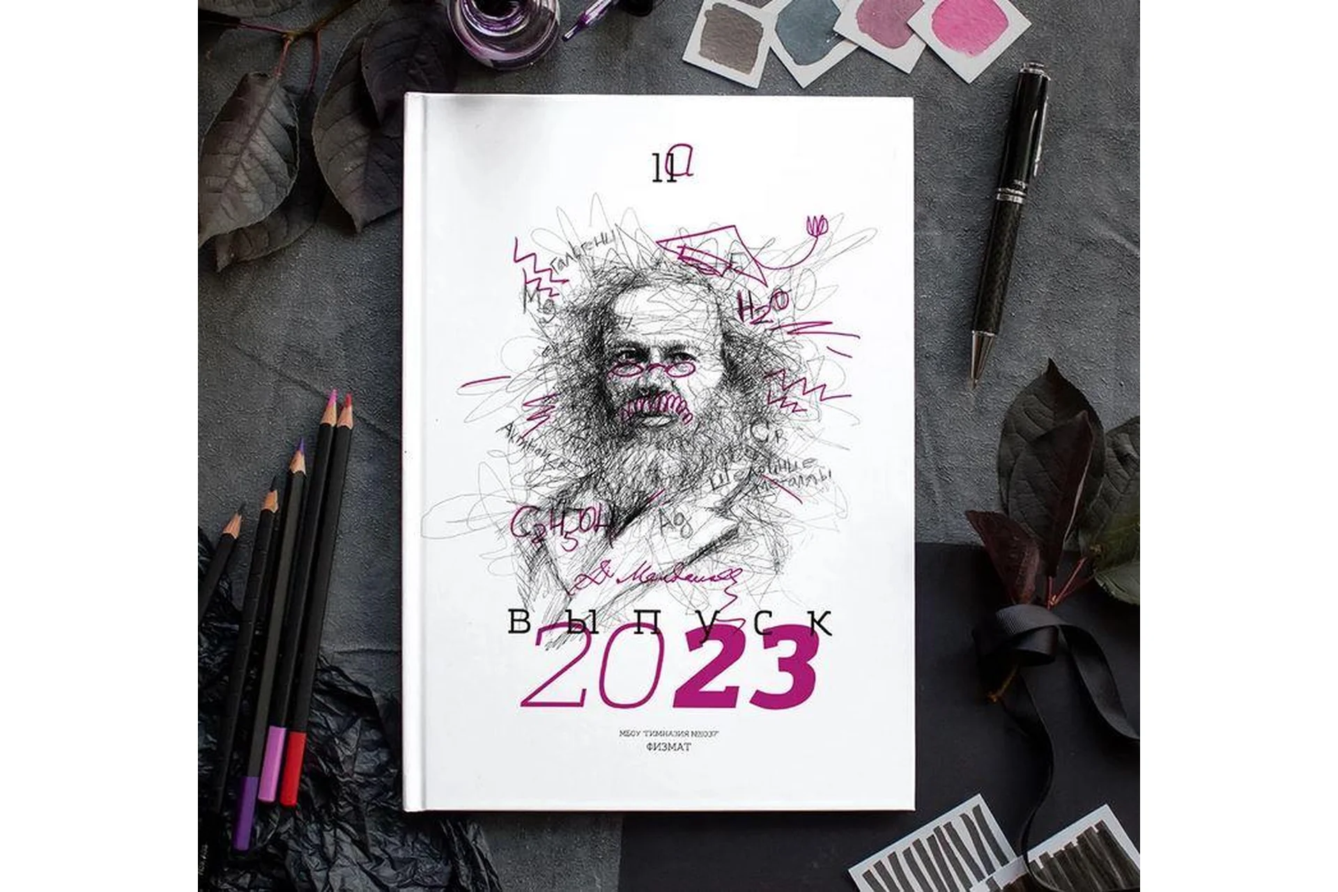 [PSD] Шаблон выпускного фотоальбома. Дизайн Портреты, формат 21х30 см (Ксения Фёдорова), фото 1 из 1.