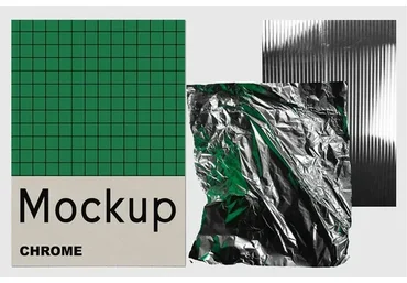 [Creativemarket] CHROME - Foil Stationary Mockup (Bolderaja1 Studio)