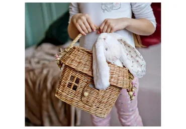 Корзина-домик с имитацией крыши (Ольга Филимонова)