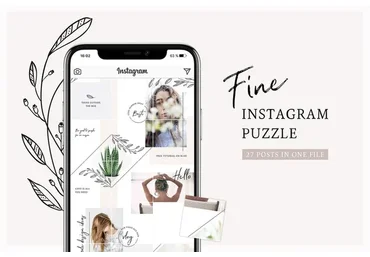 Fine Instagram Puzzle Template (AgataCreate)