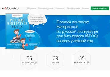 [Videouroki] Комплект материалов по русской литературе для 8 класса на весь учебный год (ФГОС)