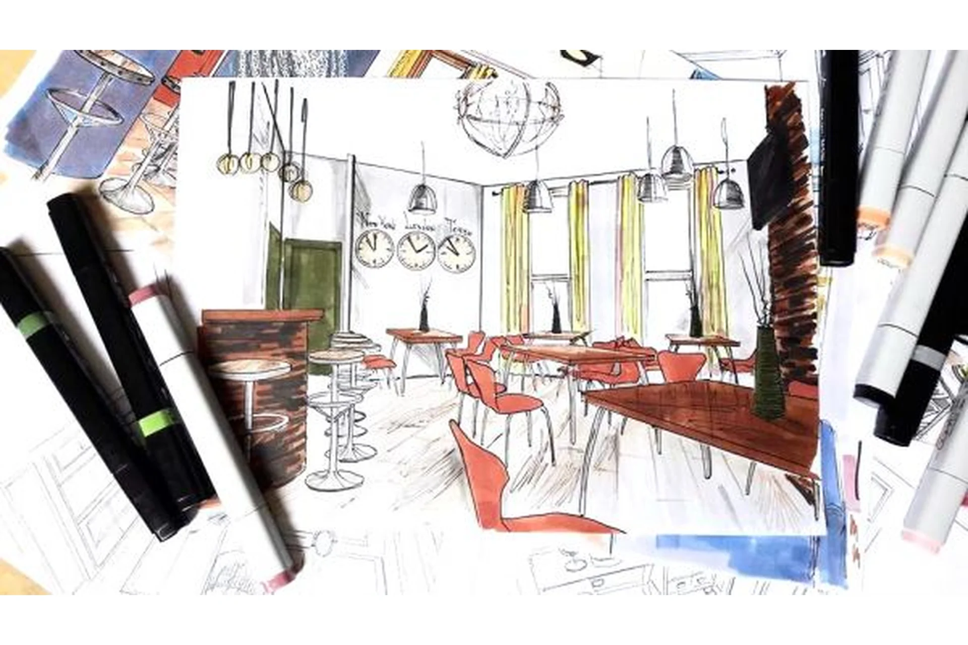 Скетчинг интерьера: искусство быстрого рисунка (Татьяна Кострюкова), фото 1 из 1.