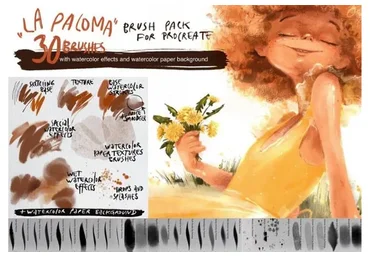 Набор кистей для Procreate «La Paloma» (Аксинья La Paloma)