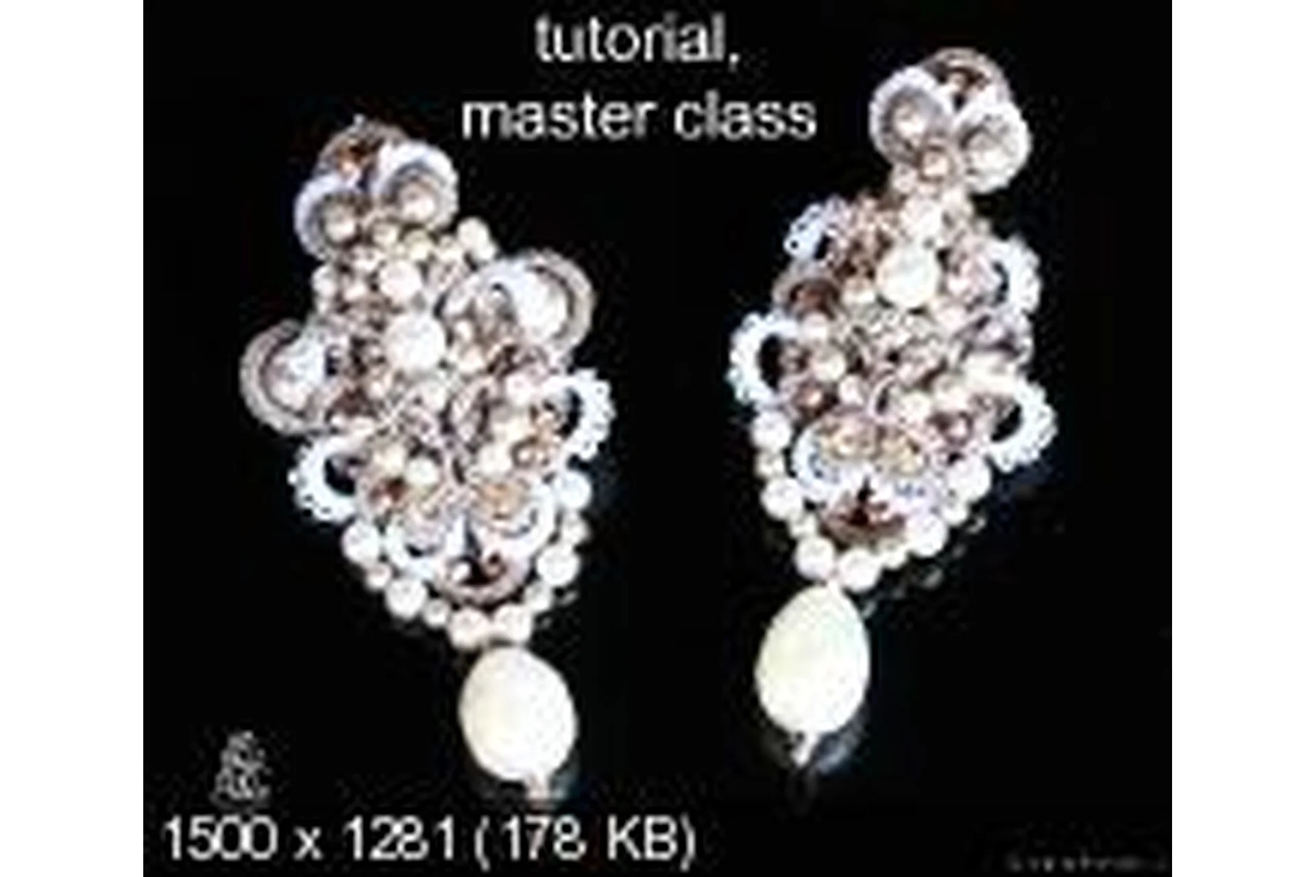 [AngelaG] Мастер класс к серьгам «Платина» (Ангела Гамбка), фото 1 из 1.