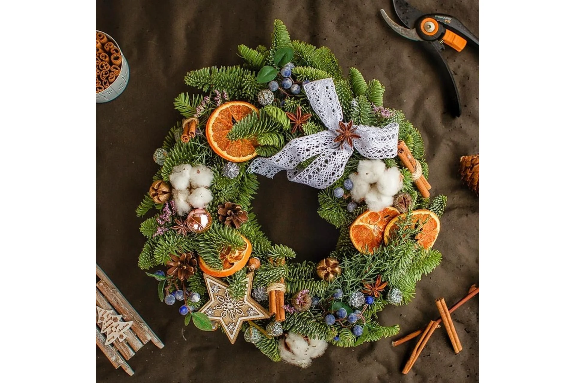 Уроки по новогодней флористике (Елена Попова), фото 1 из 1.