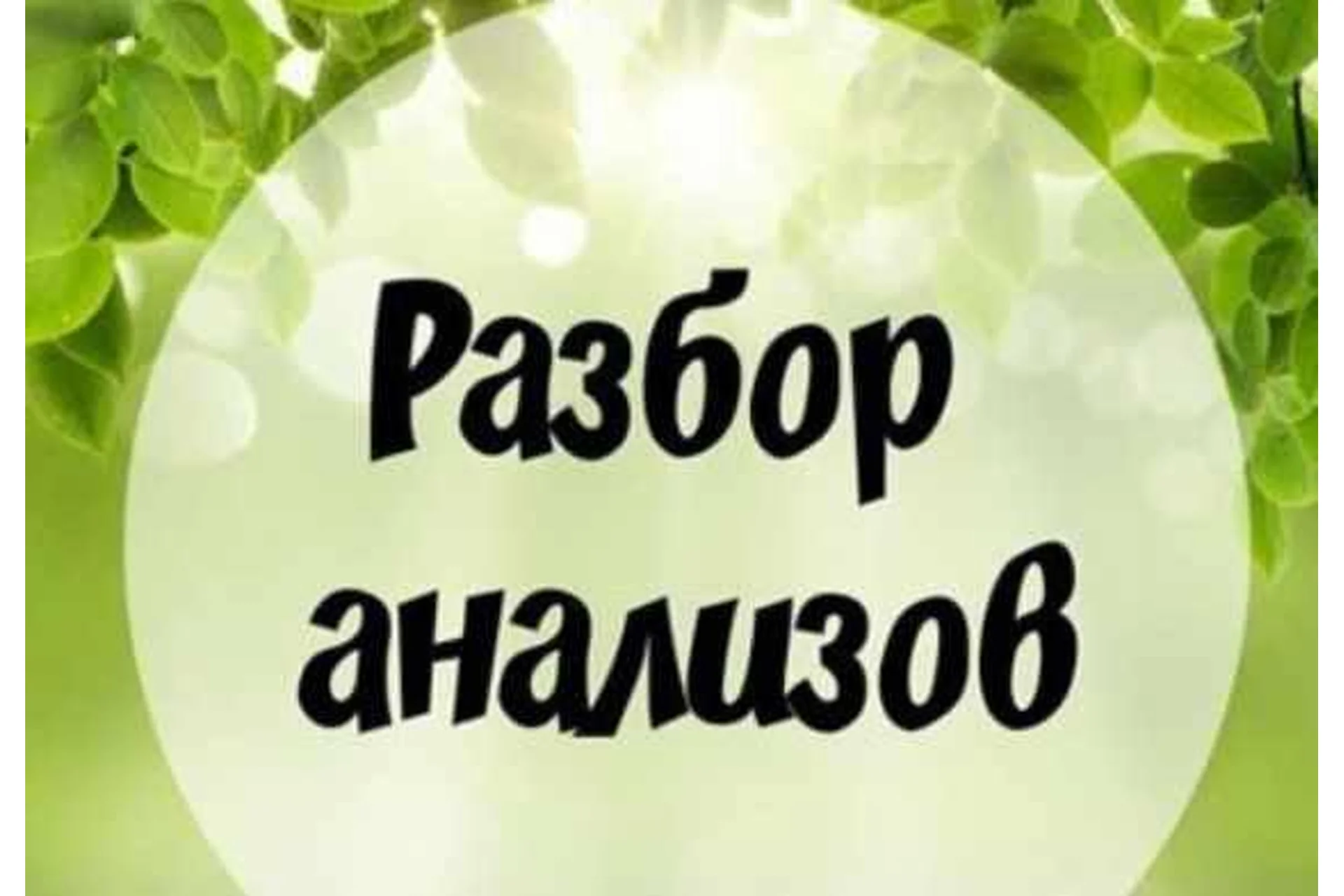 Разбор анализов (Лиана Усаинова), фото 1 из 1.