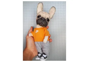 Французского Бульдога на каркасе в стиле Teddy Doll (Ольга Серебрякова)