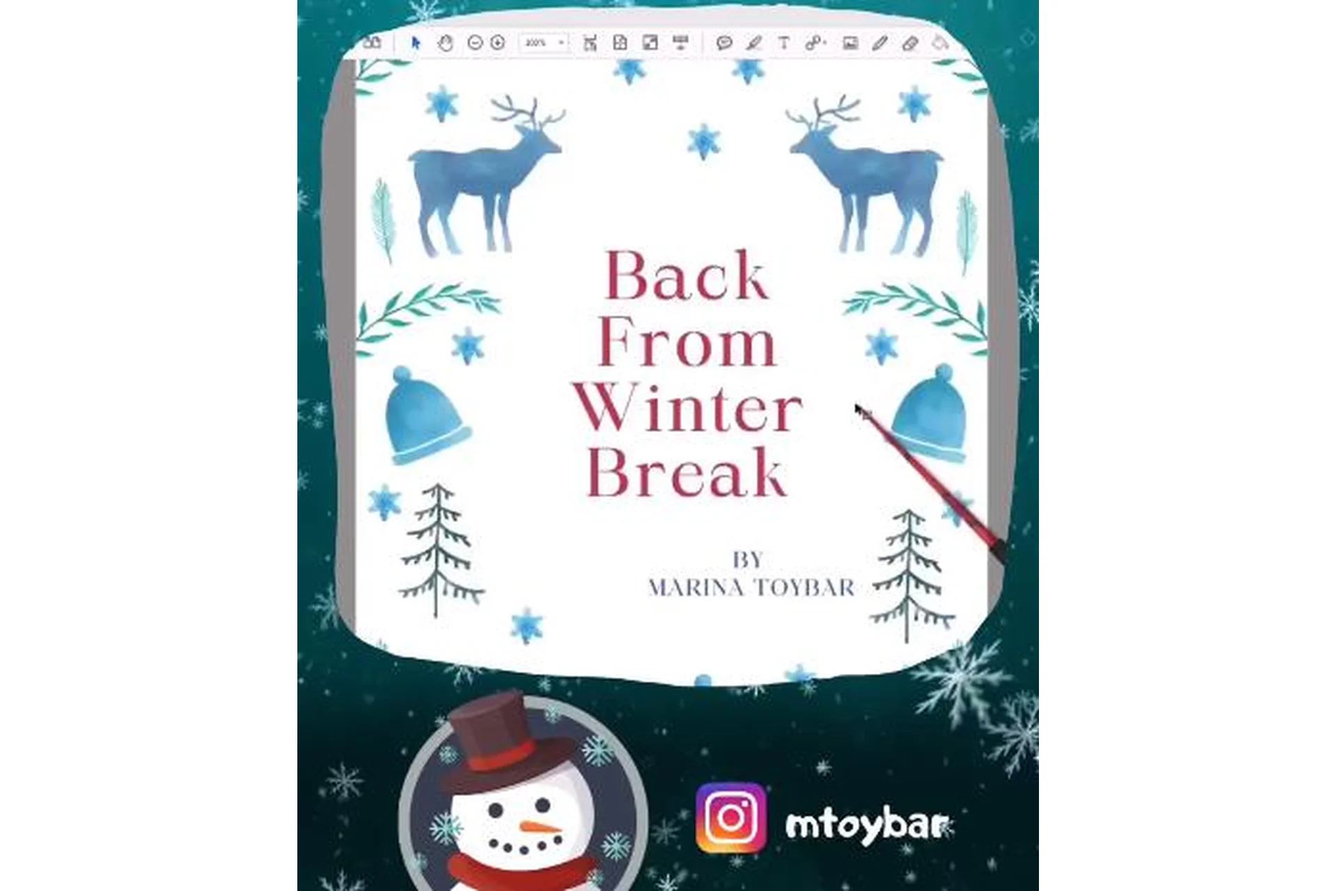 Интерактивный минибук "Back From Winter Break" (Марина Тойбар), фото 1 из 1.