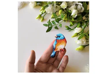 [Shivivka] Брошь «Синяя птица» (Надя Шивик)