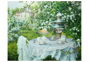 [Студия Живописи] Самовар в саду (Ольга Базанова)