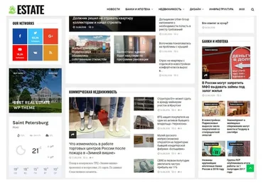 Автонаполняемый сайт о недвижимости - Estate