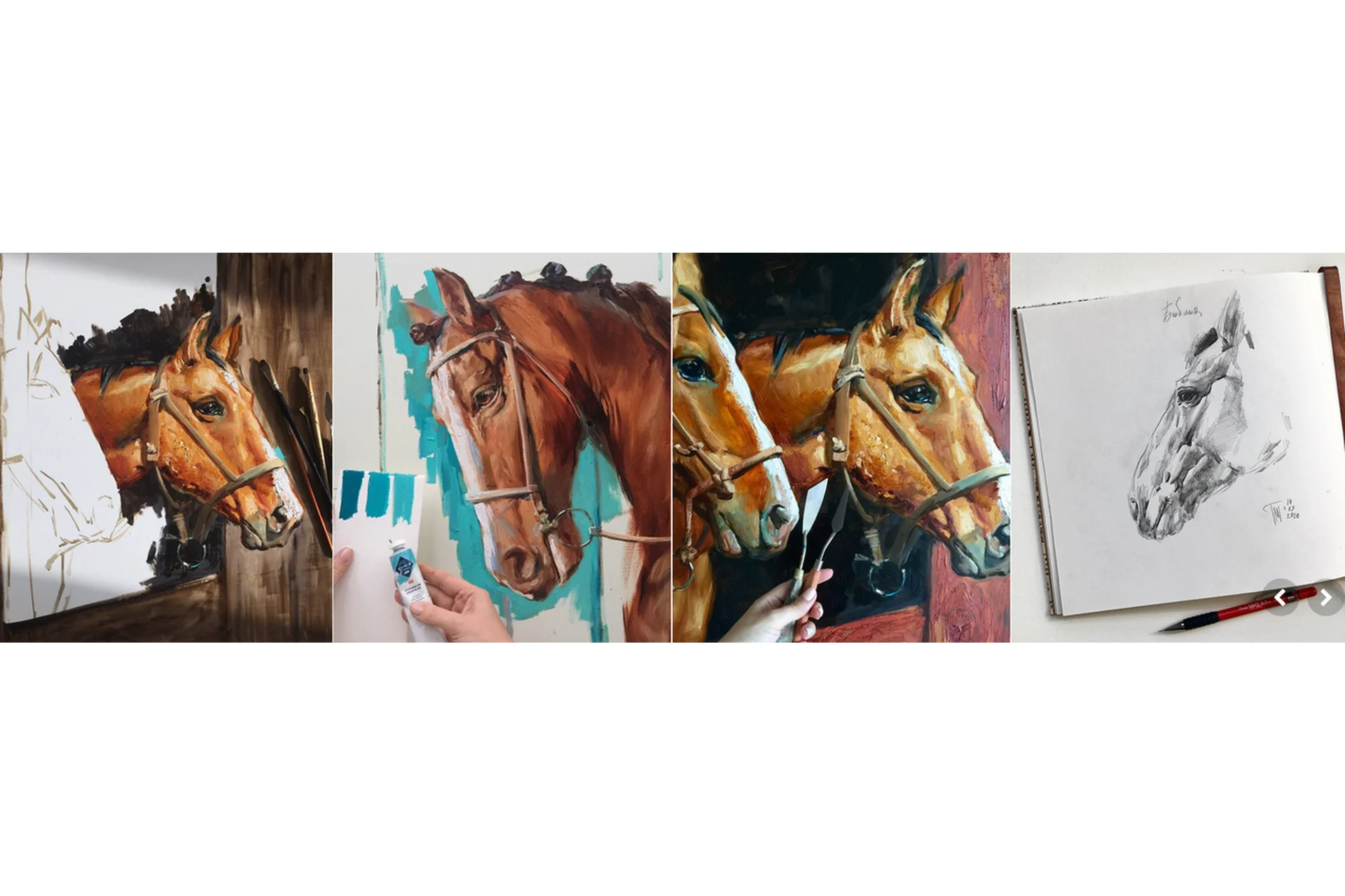 [lectoroom] Голова лошади маслом (Мария Павлова), фото 1 из 1.