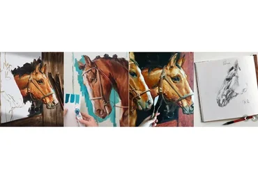 [lectoroom] Голова лошади маслом (Мария Павлова)