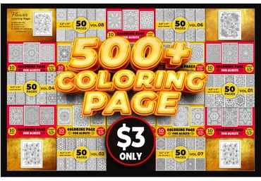 [Creativefabrica] Coloring Page Mega Bundle (designdraft)
