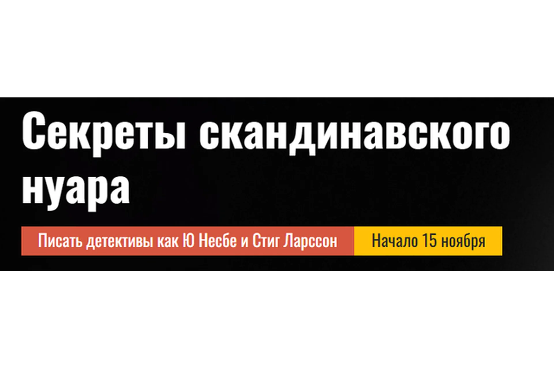 [Писательская Академия Антона Чижа] Секреты скандинавского нуара. Слушатель (Елена Бриолле), фото 1 из 1.