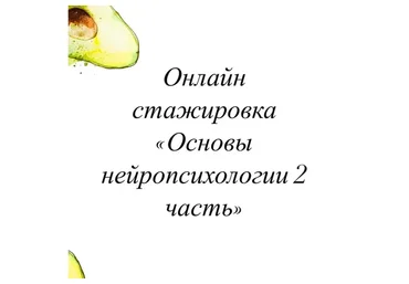 Стажировка по нейропсихологии. Часть 2 (Олеся Тарасова)