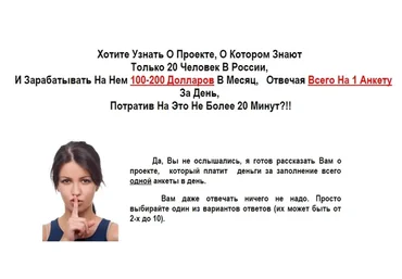 Как зарабатывать ежемесячно по 200 долларов,  ответив за 20 минут на одну анкету (Владимир Смирнов)