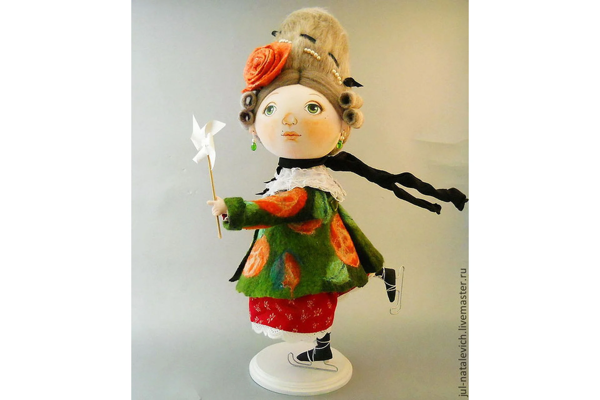 Текстильная кукла с поворачивающейся головой (Юлия Наталевич), фото 1 из 1.