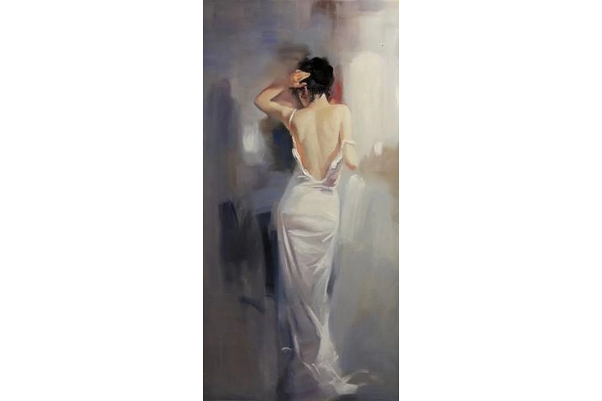 [Школа импрессионизма] Девушка в белом (Игорь Сахаров), фото 1 из 1.