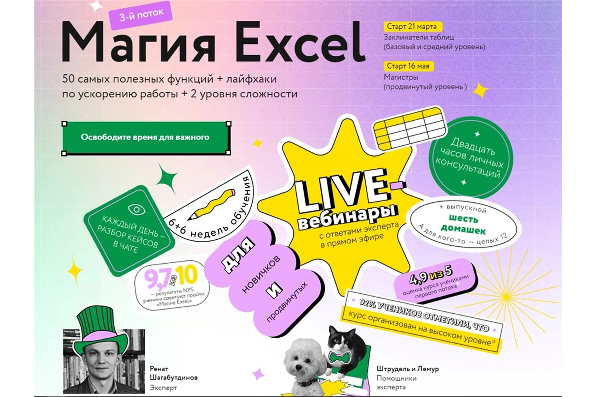 [МИФ] Магия Excel. Модуль «Магистры» + Тариф «Соло» (Ренат Шагабутдинов), фото 1 из 1.