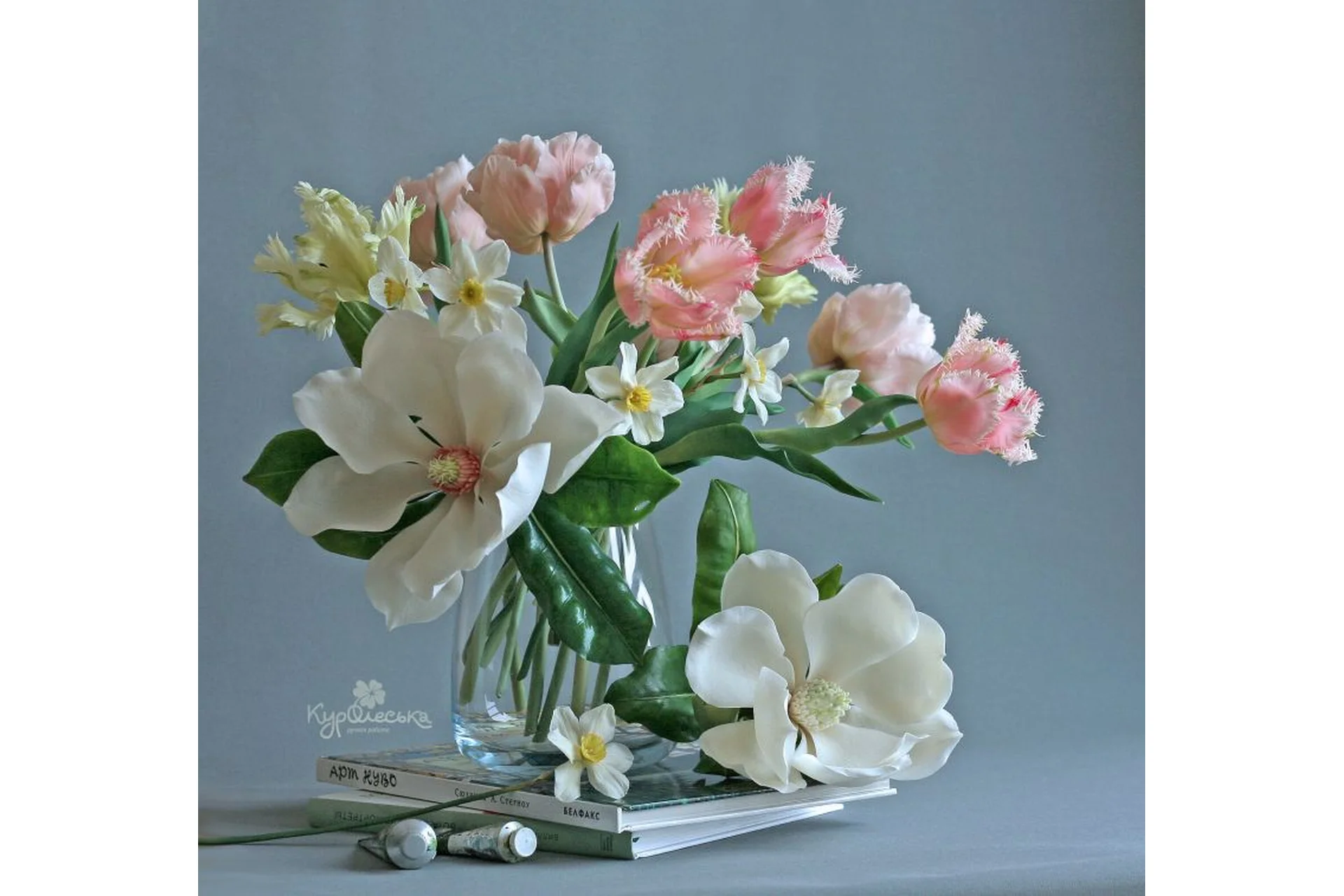 Бахромчатый тюльпан из холодного фарфора (Олеся Богданович), фото 1 из 1.