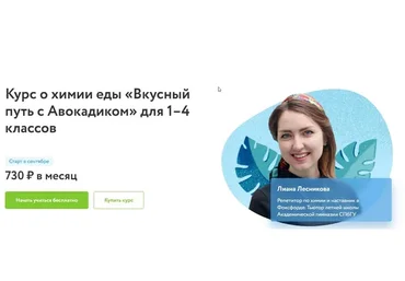 [Фоксфорд] Курс о химии еды «Вкусный путь с Авокадиком» для 1–4 классов (Лиана Лесникова)