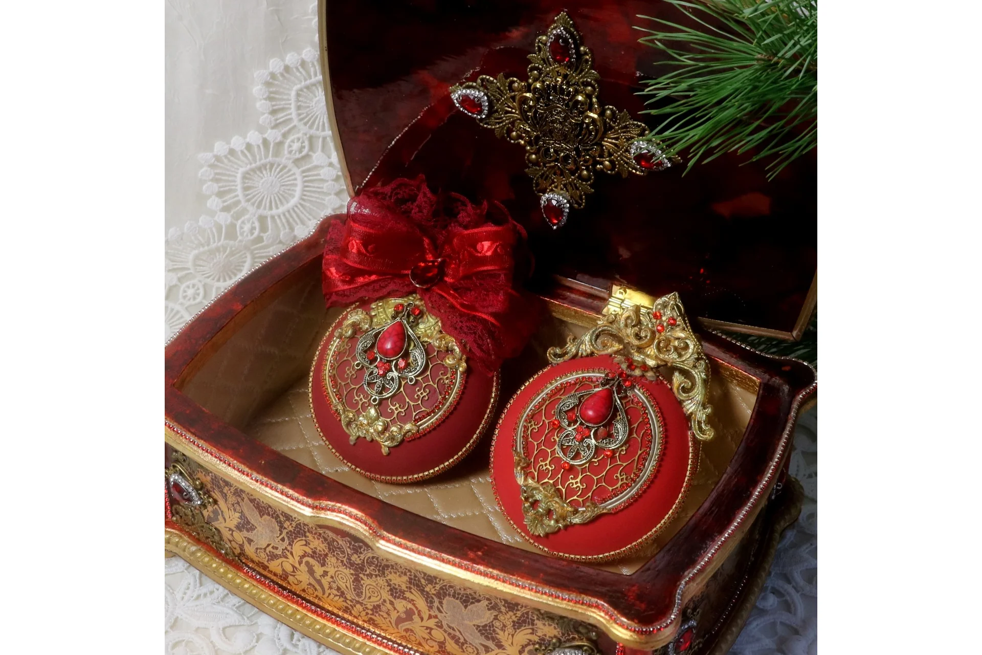 Новогодние игрушки «Королевский бархат» (Наталья Большакова), фото 1 из 1.