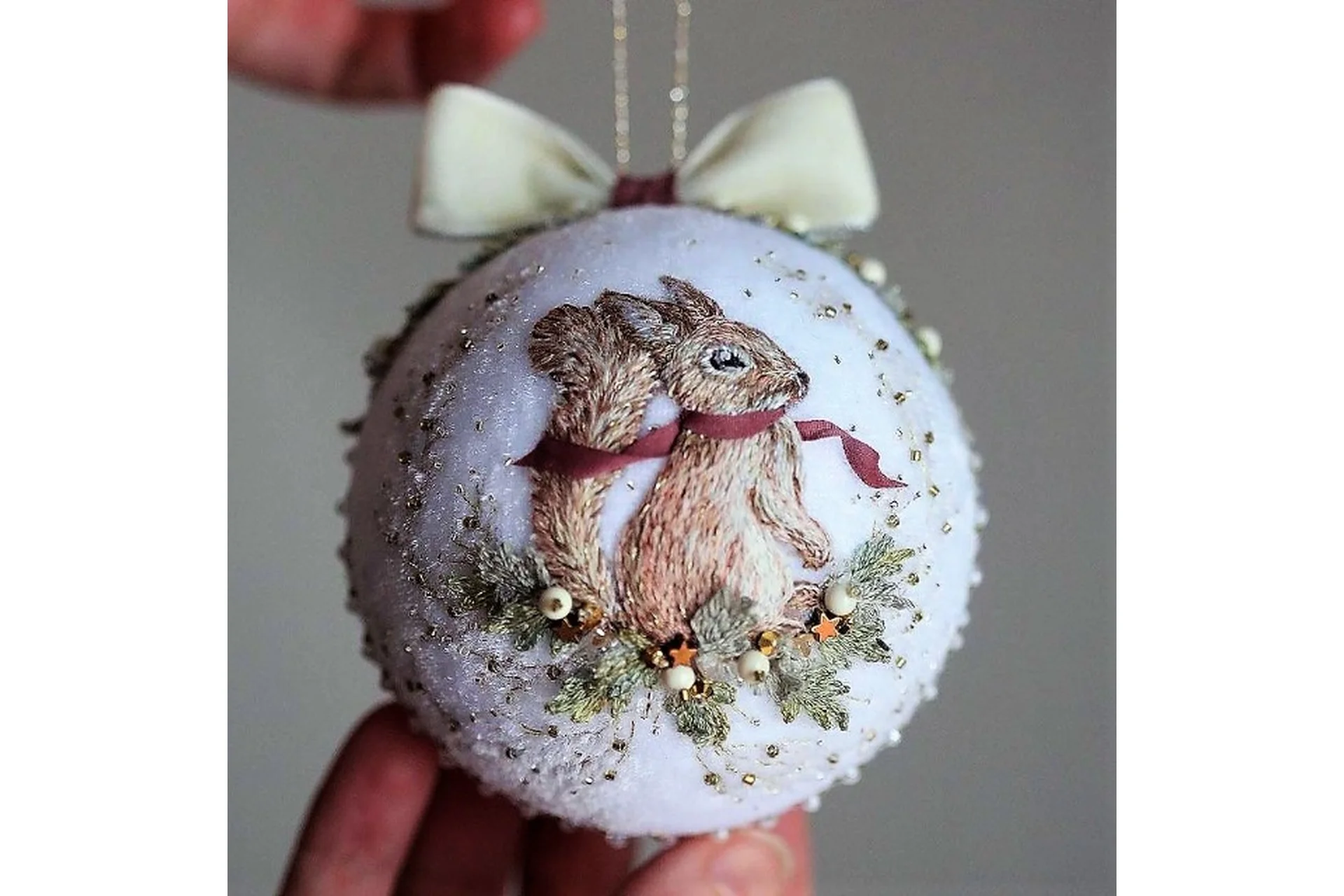 Елочные шары из бархата. Тариф Новогодние шары Лесные зверята (Анастасия Демидова), фото 1 из 1.