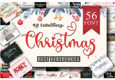 [Creativefabrica] Christmas Font Bundle (Letterafa Studio)