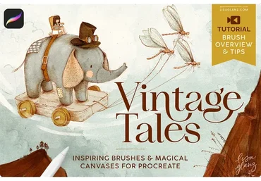 [Кисти] Vintage Tales Brushes and Canvas Effects for Procreate (Lisa Glanz)