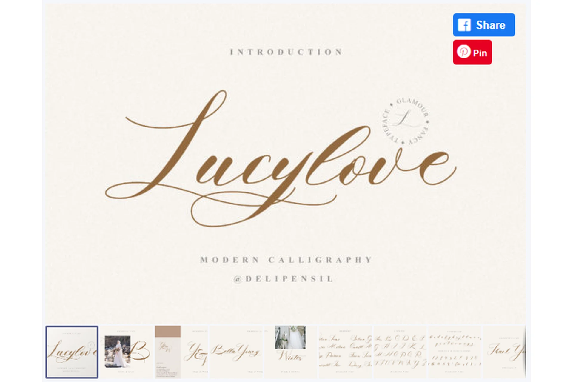 [Creativefabrica] Lucylove Font (delipensil), фото 1 из 1.
