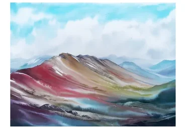 [KalachevaSchool] Акварель. Перуанские горы (Наталья Дюкова)