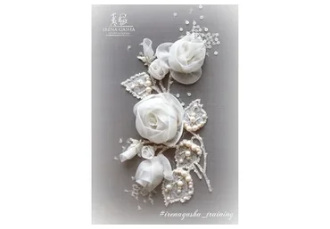 Объемные розы из ткани (Ирена Гаша)