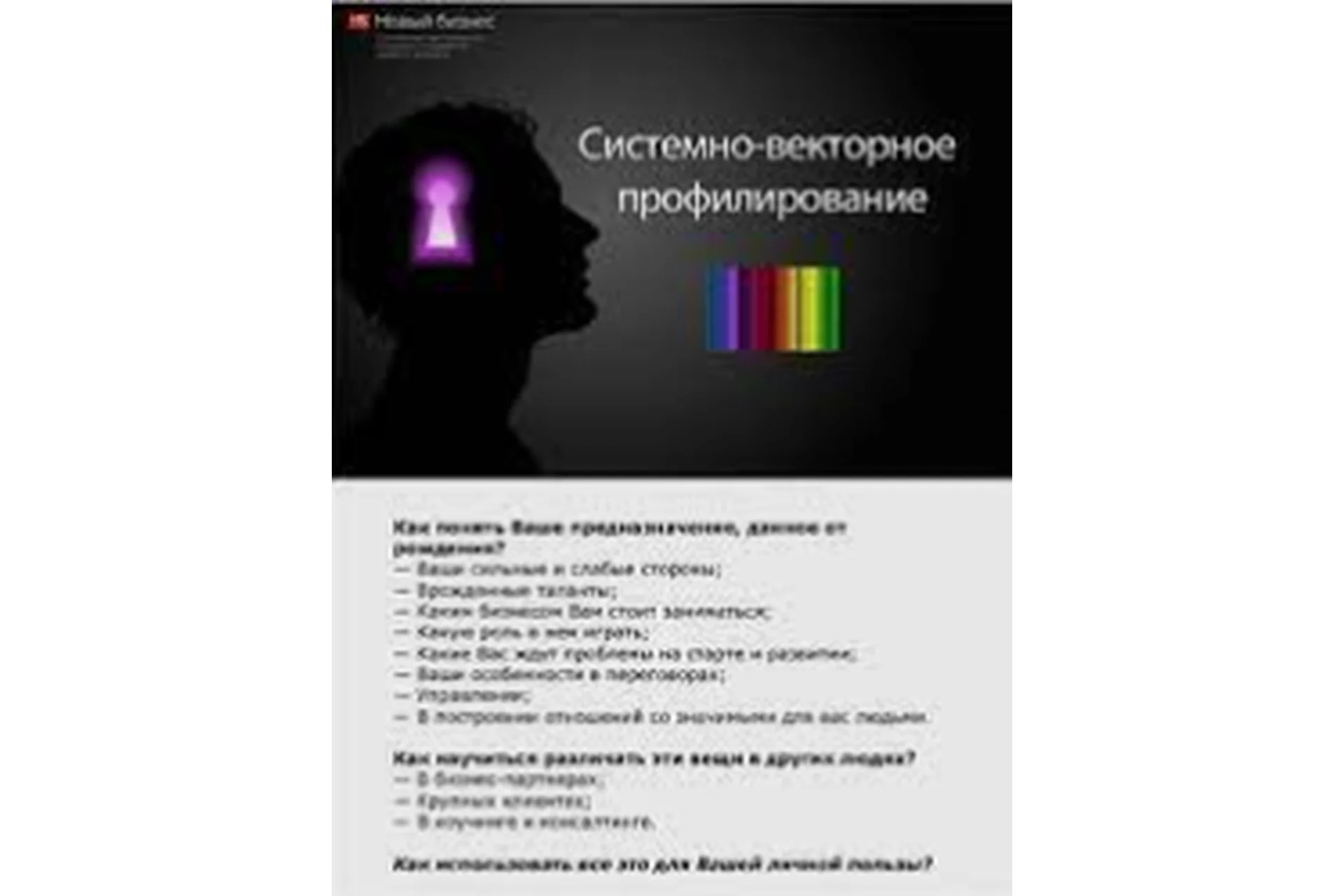 Системно-векторное профилирование, 2015 (Сергей Асеев), фото 1 из 1.