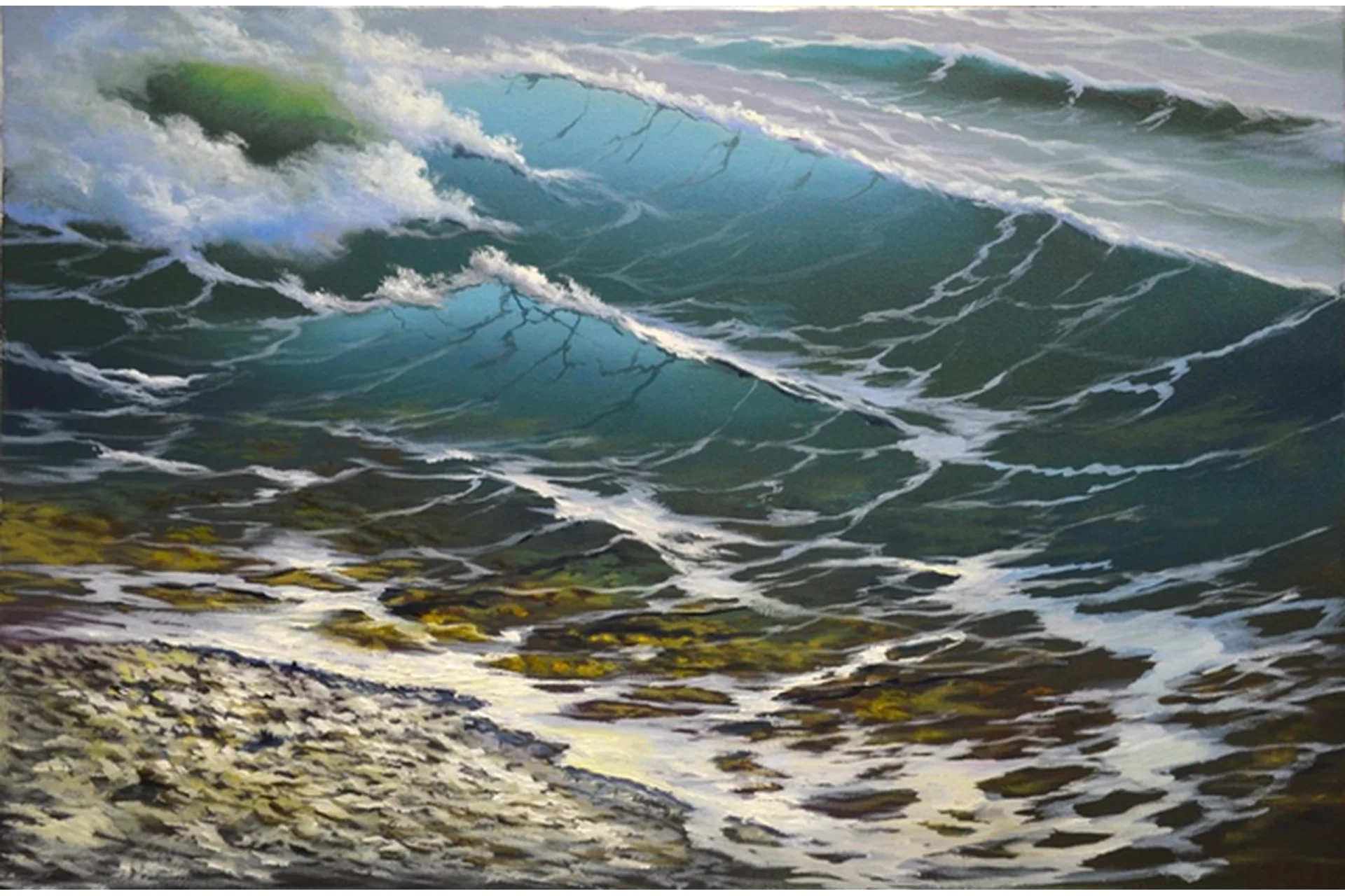 [Школа морского пейзажа] Камни в воде (Дмитрий Роза), фото 1 из 1.