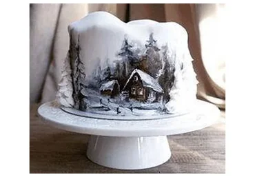 Новогодний торт «Лесной дом» (Елена Гнут)