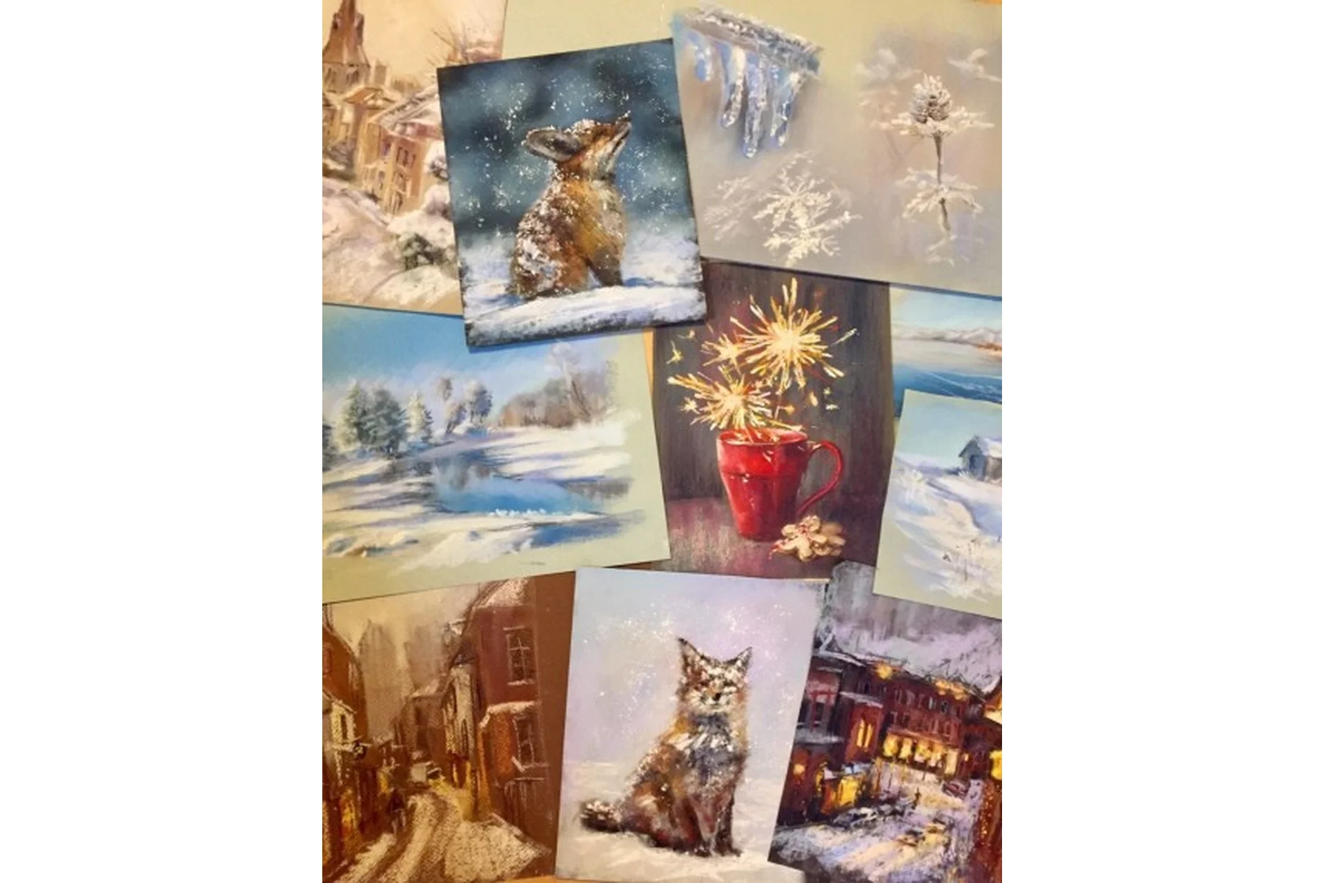 Зимний курс по сухой пастели (Марина Юкиш), фото 1 из 1.