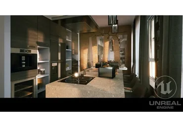 Unreal Engine 4. Реалистичный Рендер Кухни-Гостиной (Сергей Попов)