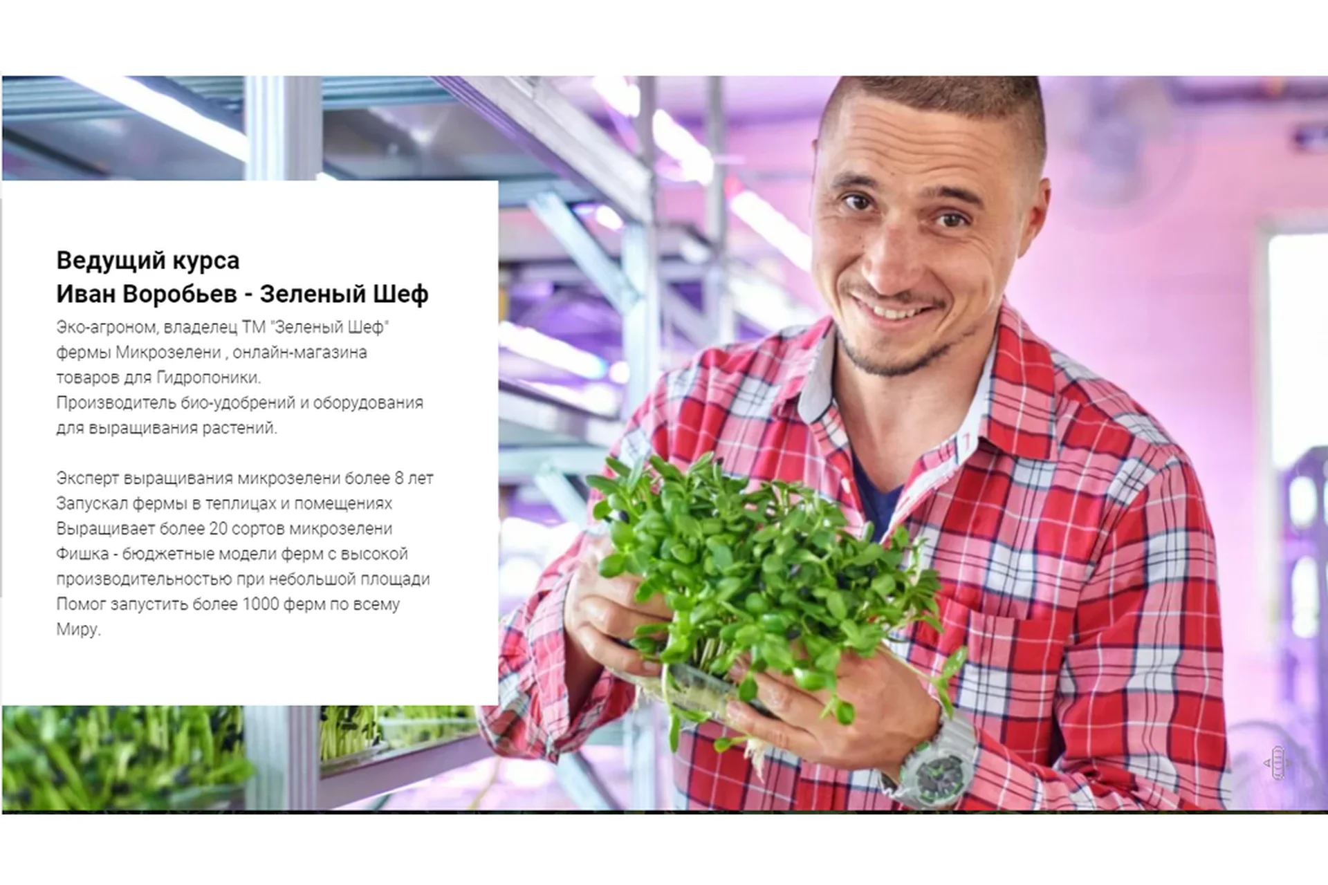 [Зелёный Шеф] Микрозелень дома. Тариф Улучшенный (Иван Воробьев), фото 1 из 1.