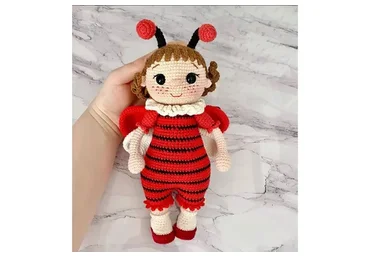 [kat_knit_toys] Куколка Божья Коровка (Екатерина Литвинова)