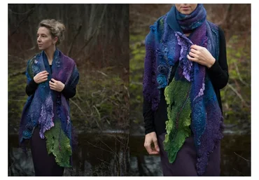 Шарф-палантин в технике нуно-войлок (Светлана Вронская)