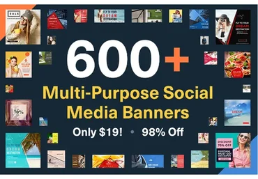 [Mightydeals] 600+ многоцелевых социальных медиа-баннеров, 2018