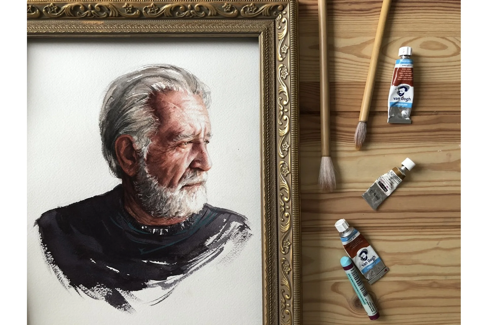 [KalachevaSchool] Акварельные лица (Полина Арутюнова), фото 1 из 1.