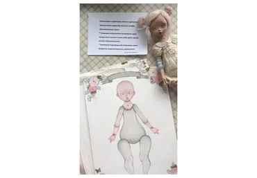 Кукла в смешанной технике: роспись, часть 2 (Полина Инякина)