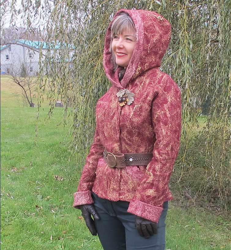 Валяние куртки с капюшоном «Глинтвейн с корицей» (Яна Петрик)