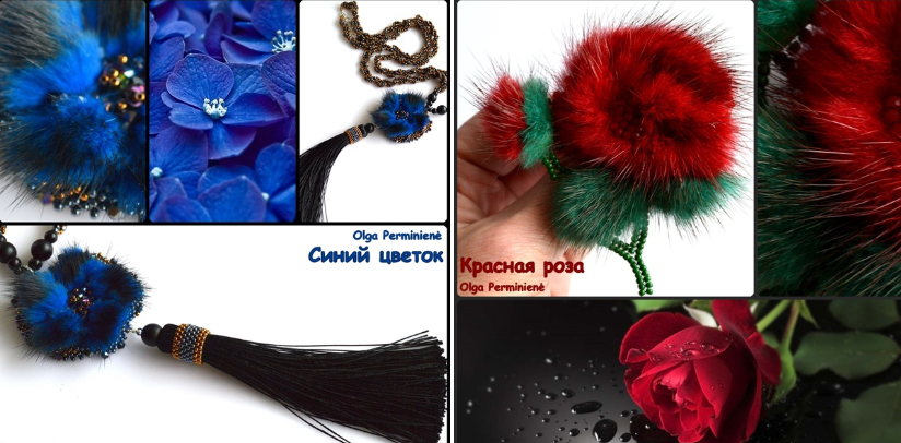 Объемные цветы из бисера и украшения с ними (Ольга Перминене)